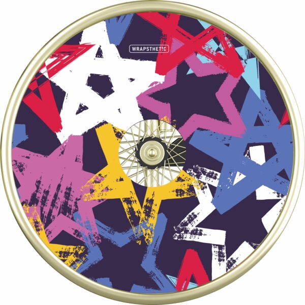 Wheelchair cover in coloured star design